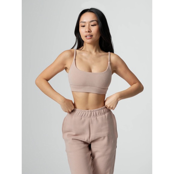 Buff Bunny Collection Other - Buff Bunny Cloud Bralette Sports Bra  Super Soft Tan/Mauve Size Medium